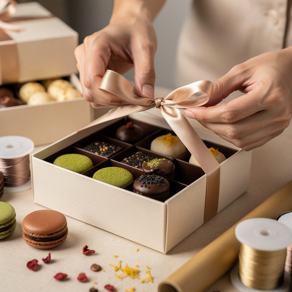 Apple U premium gift boxes - artisan Asian fusion desserts beautifully packaged for gifting in Takapuna