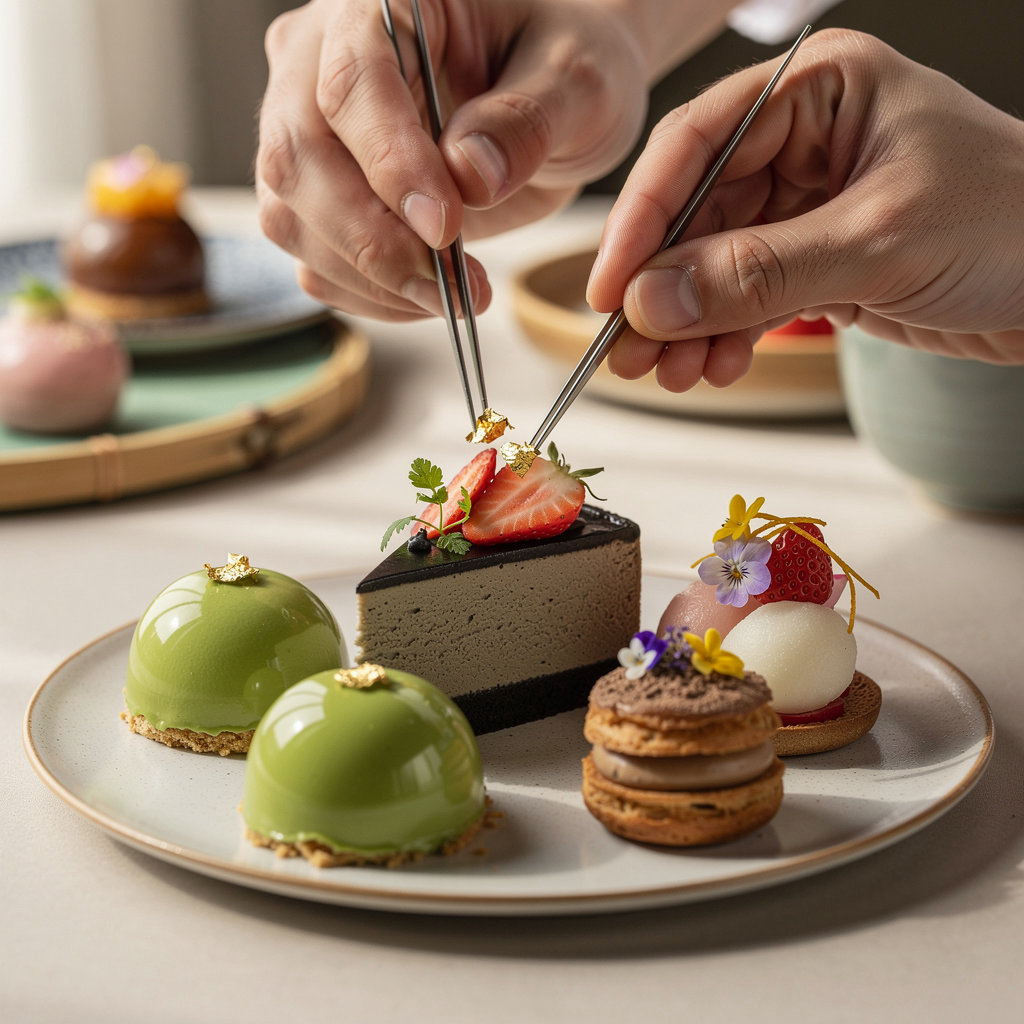 Apple U signature desserts - artisan Asian fusion creations with premium presentation